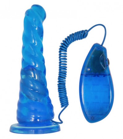 Vibrador Azul Sacacorchos